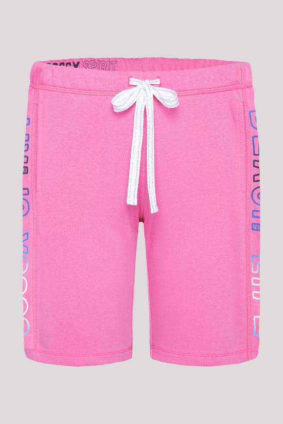 Leichte Sweatshorts mit Logo Print pink punch
