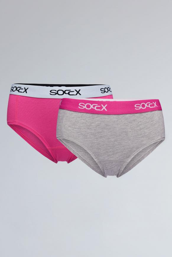 Mini Shorts mit breitem Logo-Bund 2 Pack light grey / pink