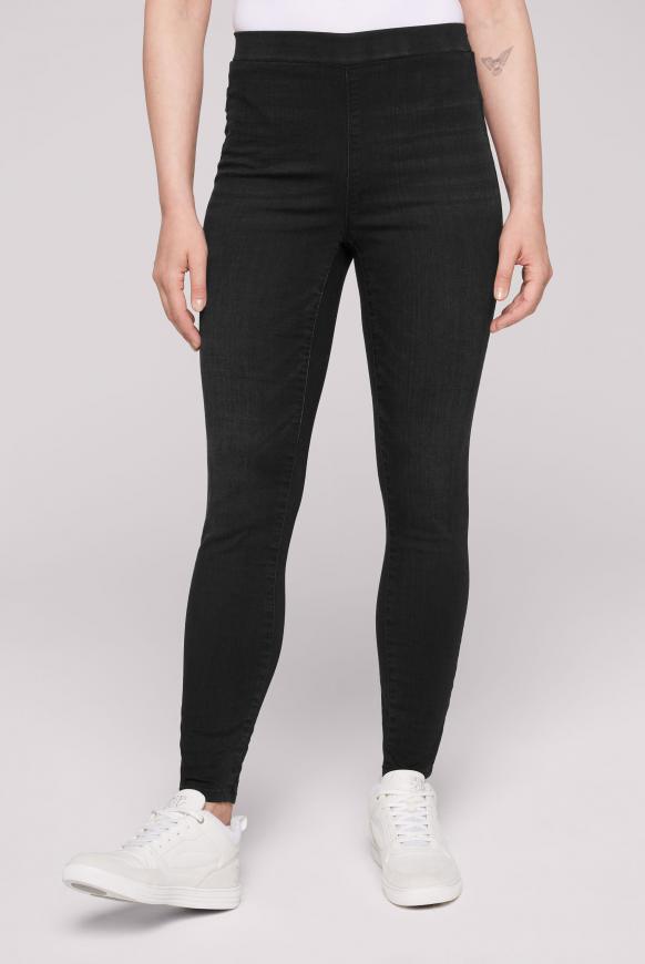P:IA Jeggings mit Used-Waschung black used