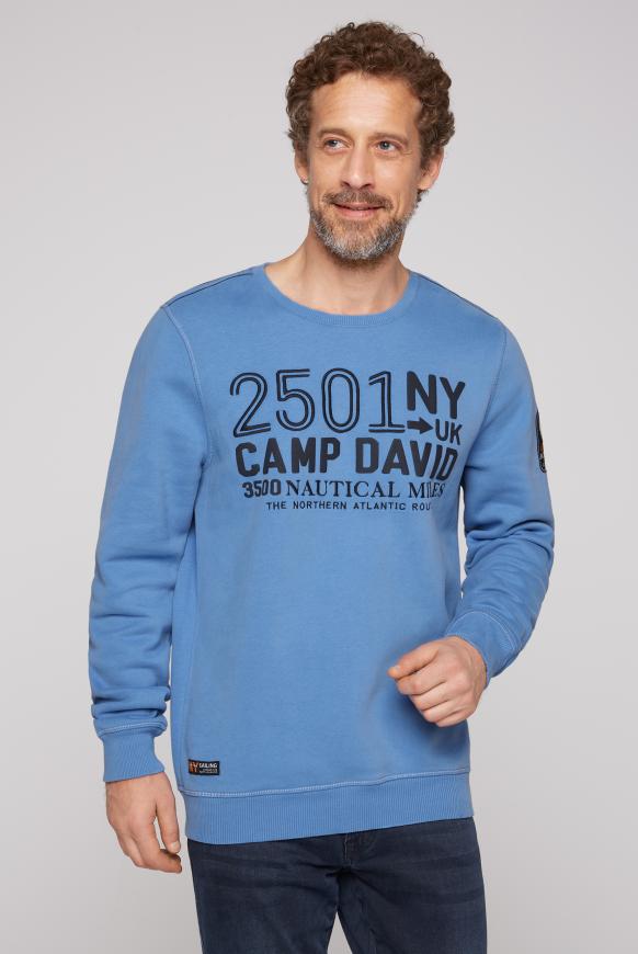 CAMP DAVID & SOCCX | Sweatshirt mit Logo Artwork neon lime