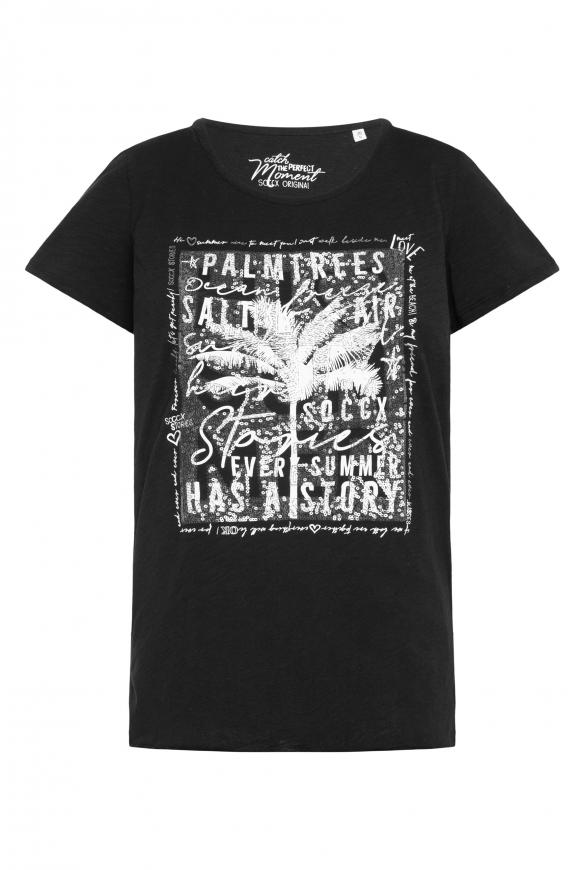 T-Shirt mit Pailletten-Artwork black