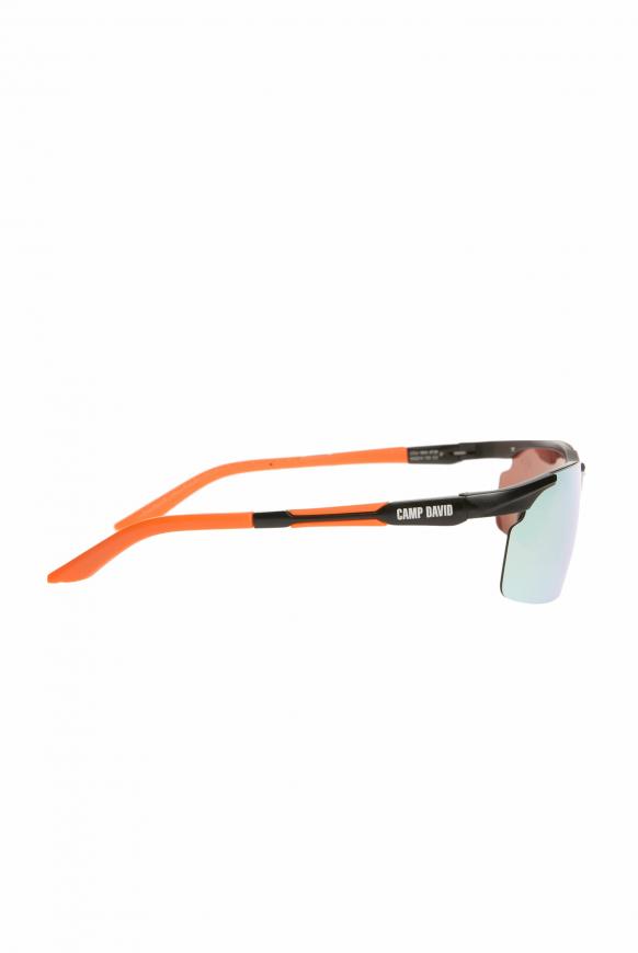 CAMP DAVID & SOCCX | Sonnenbrille Sportstyle polarisiert black / orange /  mirror