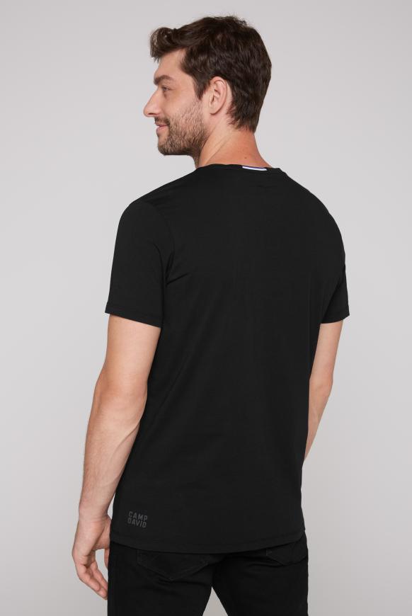 CAMP DAVID & SOCCX | T-Shirt Rundhals mit Label Prints black