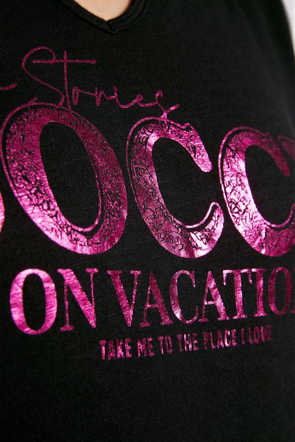 CAMP DAVID & SOCCX | T-Shirt mit Label Print black